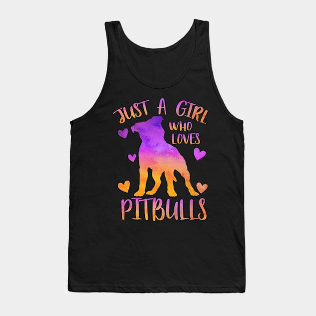 Just a girl who loves pitbulls Tank Top by PrettyPittieShop